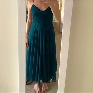 Emerald Green Jenny Yoo Midi Dress